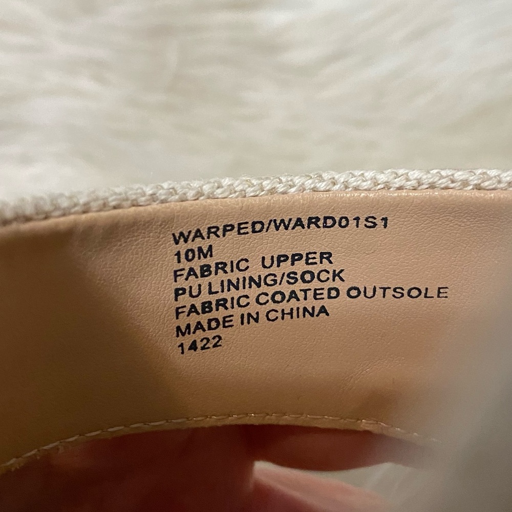 Steve Madden Beige Tan Cream Canvas Chunky Warped… - image 7